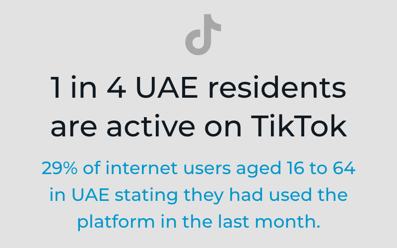 1 in 4 UAE residents are active on TikTok